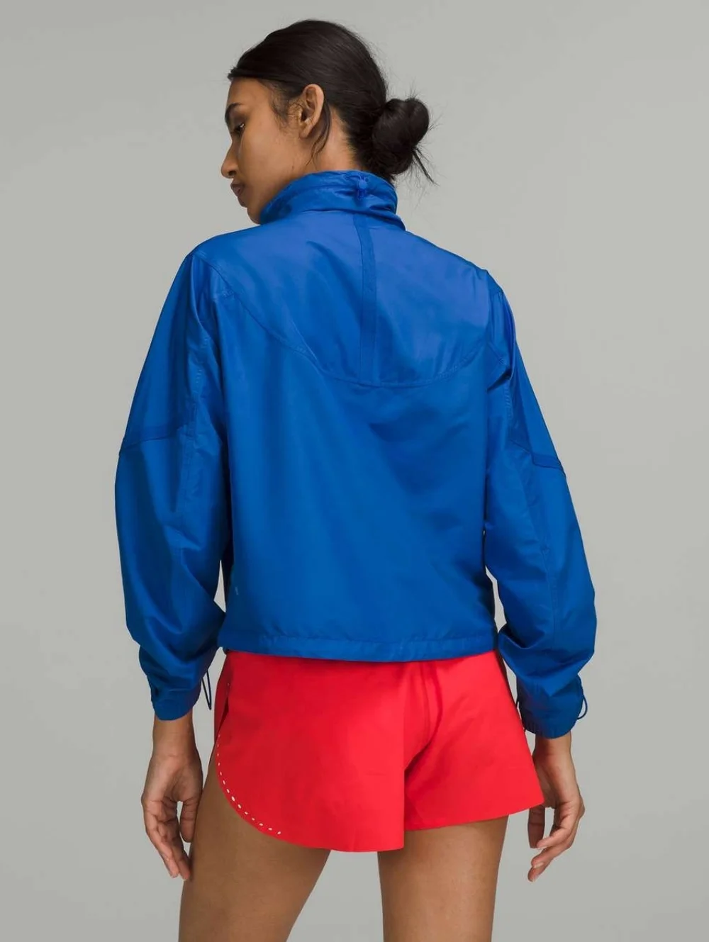 Lululemon Lightweight Cropped Track Jacket Blazer Blue Tone Sz 10 - Picture 2 of 16